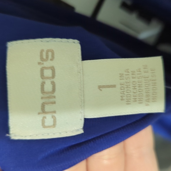 Chicos Size 1 Blue Dress - Picture 2 of 4